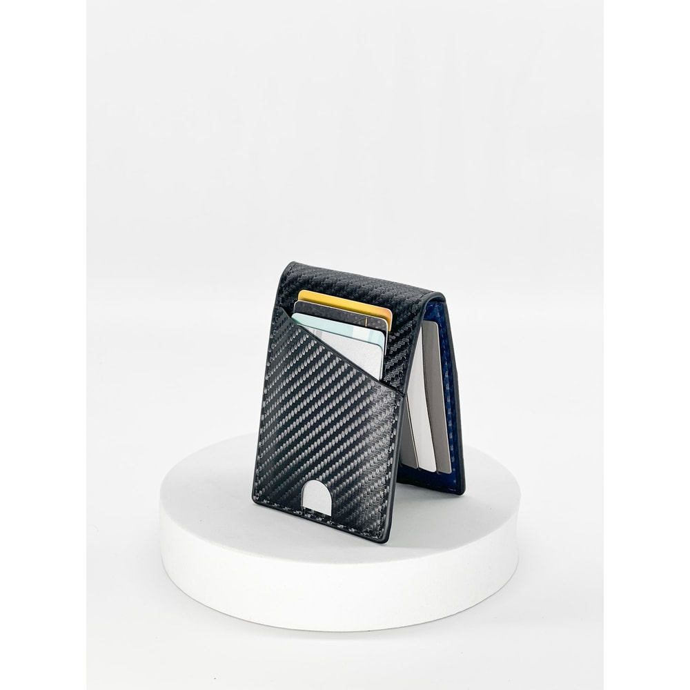 Fashion Business Carbon Fiber Mens Card Case Anti Theft Multi Card Holder 7