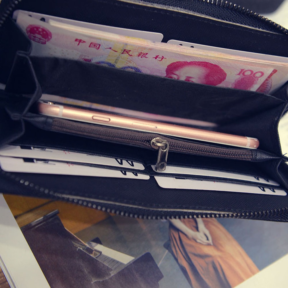 Luxury Rivets Womens Vintage Coin Purse Multifunction Card Holder Clutch Wallet 3