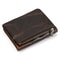Genuine Leather Mens Zipper Wallet Real Cowhide Short Bifold Card Holder Coin Purse 1