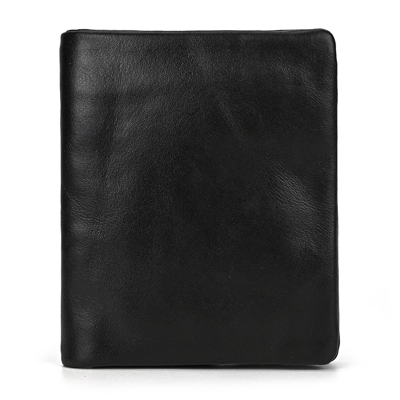 Genuine Leather Mens Zipper Wallet Real Cowhide Short Bifold Card Holder Coin Purse 3