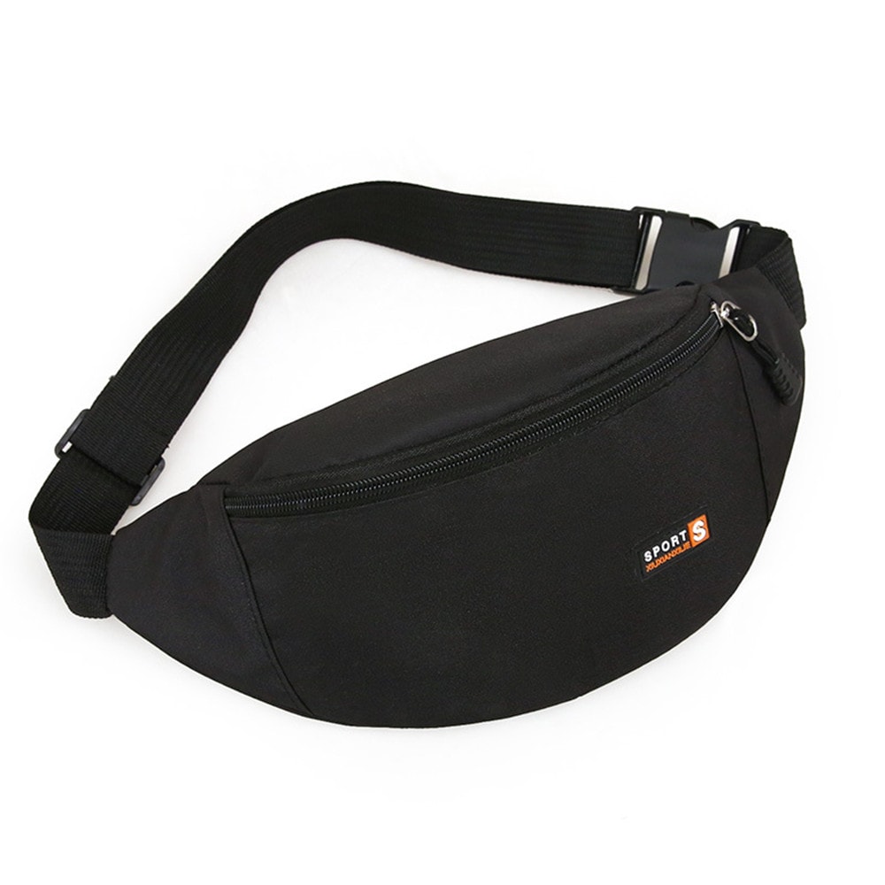 Multifunctional Black Waist Bag For Men Women Fashionable Sport Fanny Pack Crossbody Chest Bag Pho 1