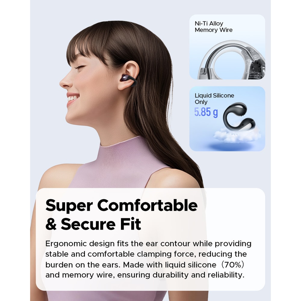 Wireless Open Ear Bluetooth Earbuds Clear Calls Multipoint Connection 4
