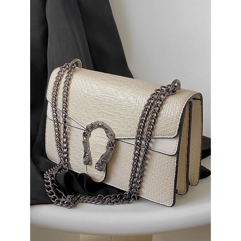 Elegant Retro Crocodile Patterned Dionysus Chain Crossbody Bag For Women 8