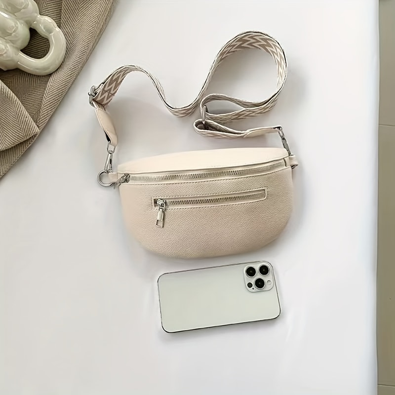 Soft Leather Womens Fashion Crossbody Chest Bag Stylish Casual Fanny Pack Ideal For Travel Mobile P 0