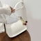 Womens Leather Handbag With Cherry Pendant Versatile Fashion Solid Color Shoulder Bag For Casual Co 0