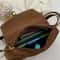 Vintage Brown Suede Soft Leather Women Shoulder Bag Large Capacity Crossbody Tote Fashion Hobo Handbag