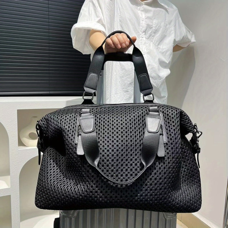 Womens Waterproof Nylon Mesh Shoulder Messenger Bag Large Travel Leisure Bag For Vacation 3