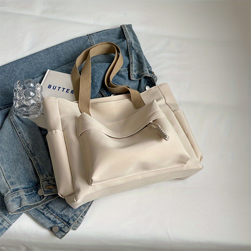 Lightweight Foldable Shoulder Bag With Multiple Pockets For Office Commute Fitness And Shopping 7