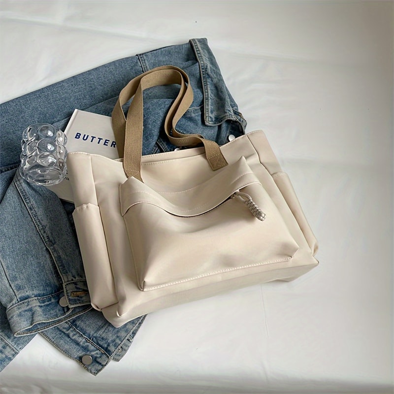 Lightweight Foldable Shoulder Bag With Multiple Pockets For Office Commute Fitness And Shopping 7