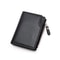 Mens PU Leather Wallet With Zipper Black Coffee Stylish Credit Card Holder Money Bag For Men 4