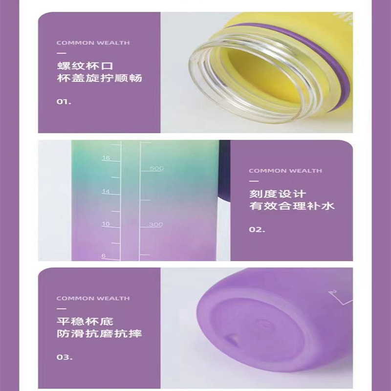 Free Leak Proof Sports Water Bottle Portable Shatterproof Cup For Hiking Travel Gym 3