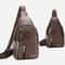 Mens Crossbody Chest Bag Durable PU Leather Fashion Shoulder Bag 1