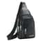 Mens Crossbody Chest Bag Durable PU Leather Fashion Shoulder Bag 4