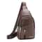 Mens Crossbody Chest Bag Durable PU Leather Fashion Shoulder Bag 5