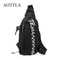 Waterproof Cloth Crossbody Chest Bag Versatile Shoulder Messenger Bag for Men and Women Small and Durable