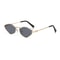 Rhombus Shaped Metal Sunglasses For Women With UV Protection Street Photography Ready 0