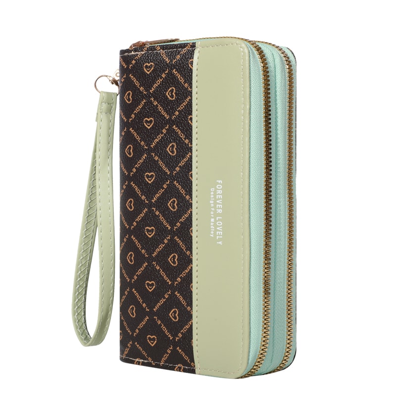 Elegant Large Capacity Wallet Clutch Zippered Card Holder With Multiple Compartments 4