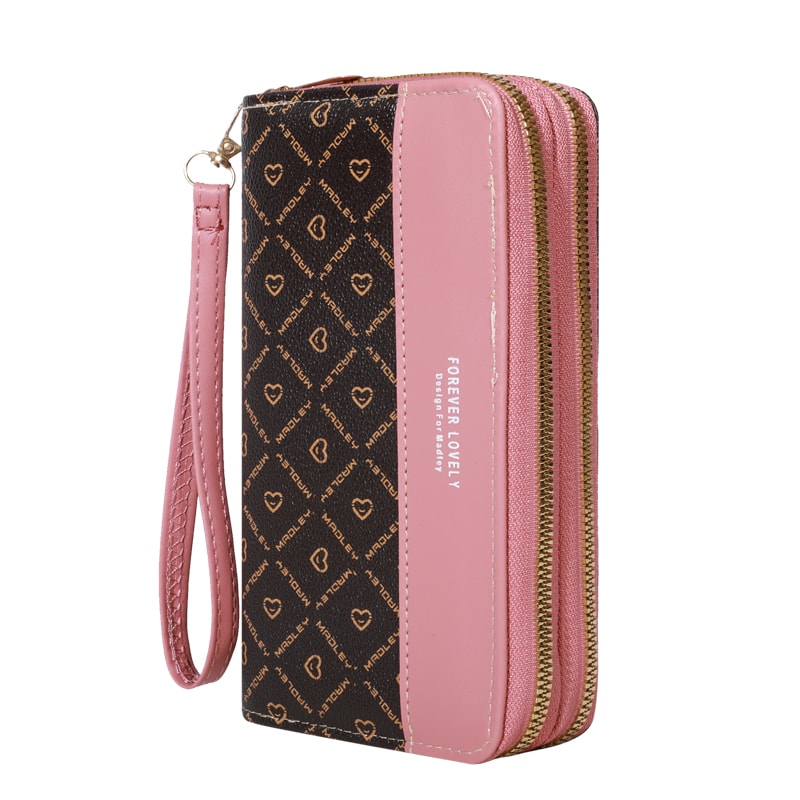 Elegant Large Capacity Wallet Clutch Zippered Card Holder With Multiple Compartments 5