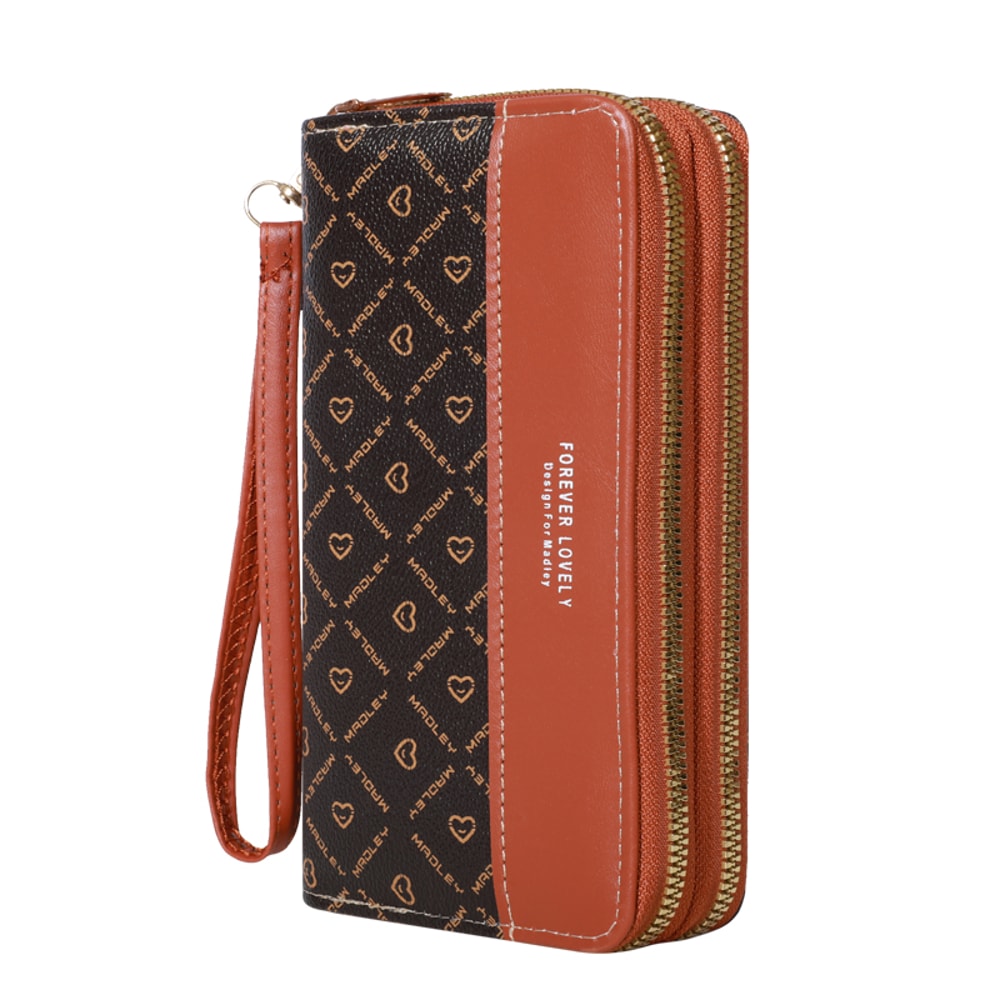 Elegant Large Capacity Wallet Clutch Zippered Card Holder With Multiple Compartments 6