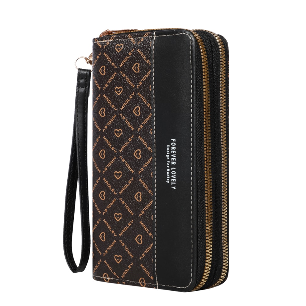 Elegant Large Capacity Wallet Clutch Zippered Card Holder With Multiple Compartments 7