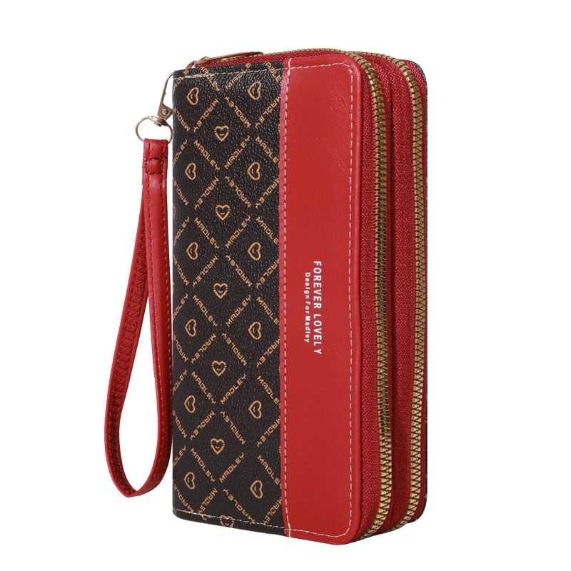 Elegant Large Capacity Wallet Clutch Zippered Card Holder With Multiple Compartments 8