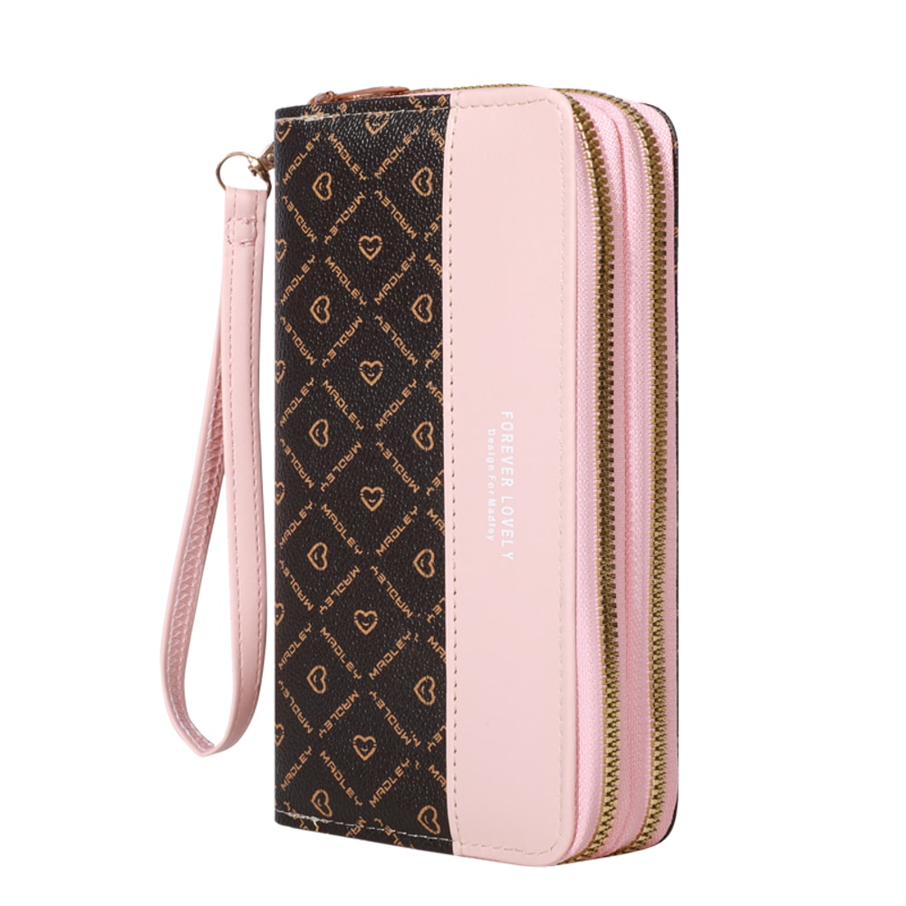 Elegant Large Capacity Wallet Clutch Zippered Card Holder With Multiple Compartments 10