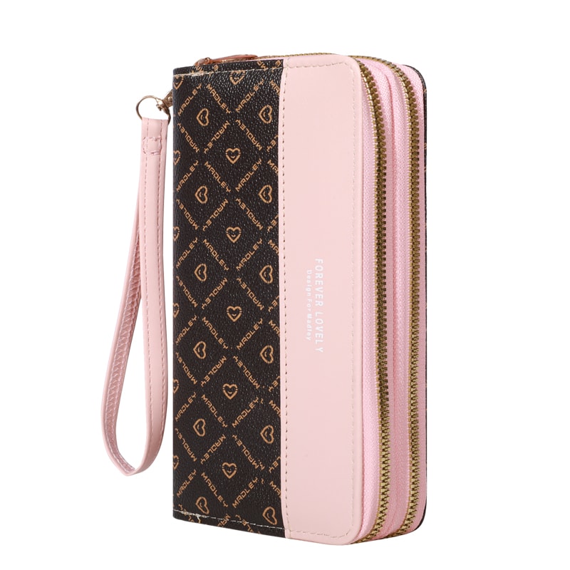 Elegant Large Capacity Wallet Clutch Zippered Card Holder With Multiple Compartments 10