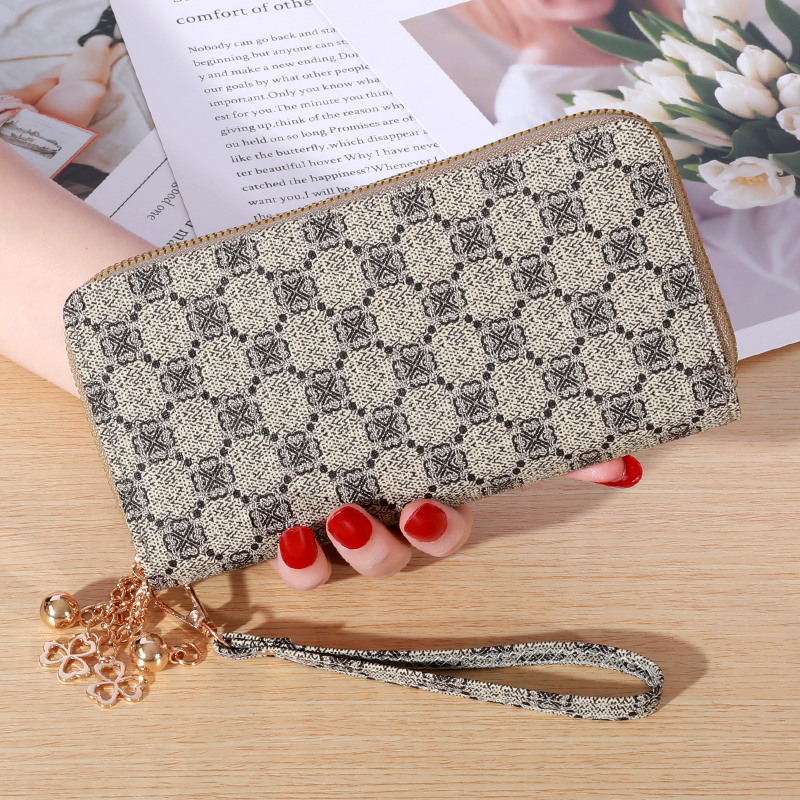 Large Capacity Faux Leather Zipper Wallet Casual Multifunctional Clutch 3