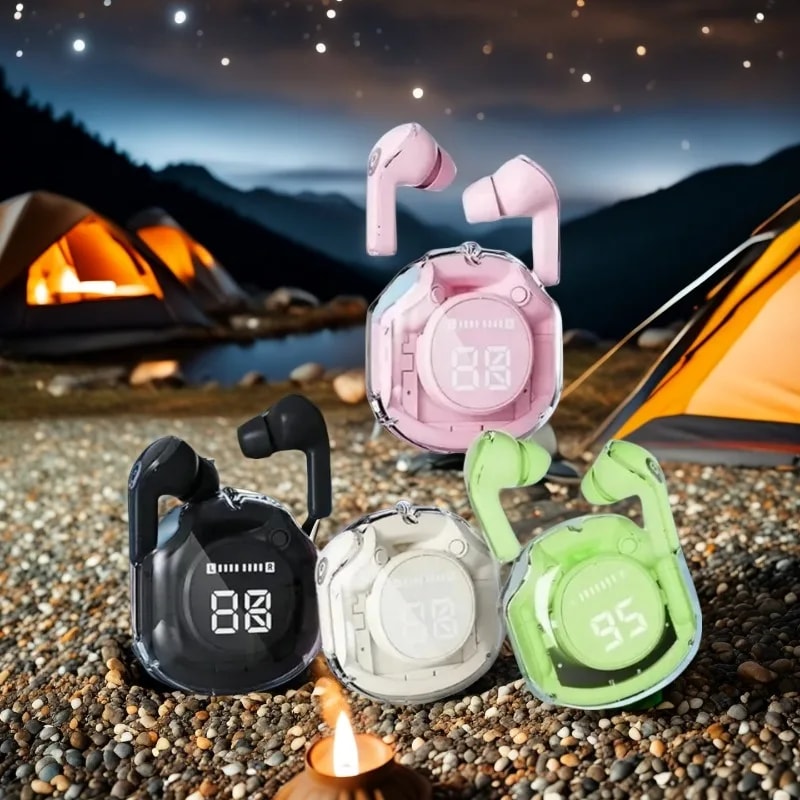 Wireless Bluetooth Earphones with Noise Reduction Touch Control & Bass for Sport & Gaming