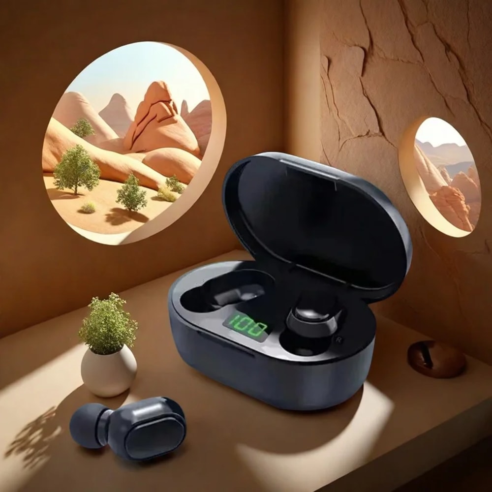 Wireless Bluetooth Headset with Mic and LED Display Earbuds Premium Sound & Comfortable Fit