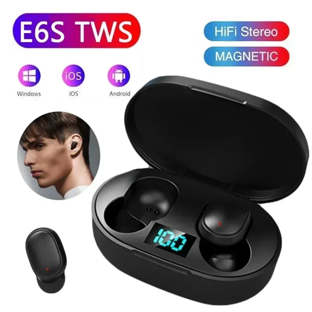 Wireless Bluetooth Headset with Mic and LED Display Earbuds Premium Sound & Comfortable Fit