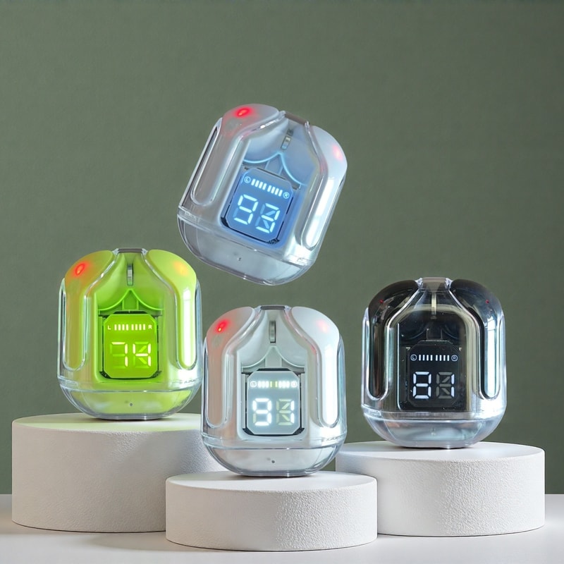 Transparent Wireless Bluetooth Headset HIFI Sound Wireless Earphones 0