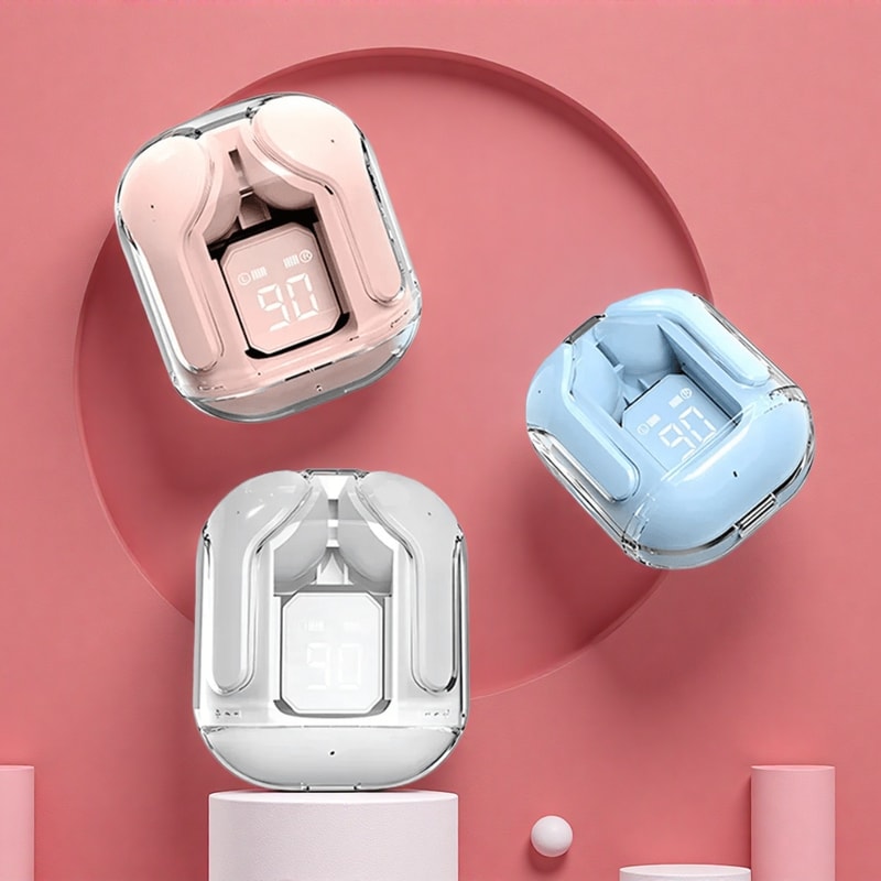 Transparent Wireless Bluetooth Headset HIFI Sound Wireless Earphones 1