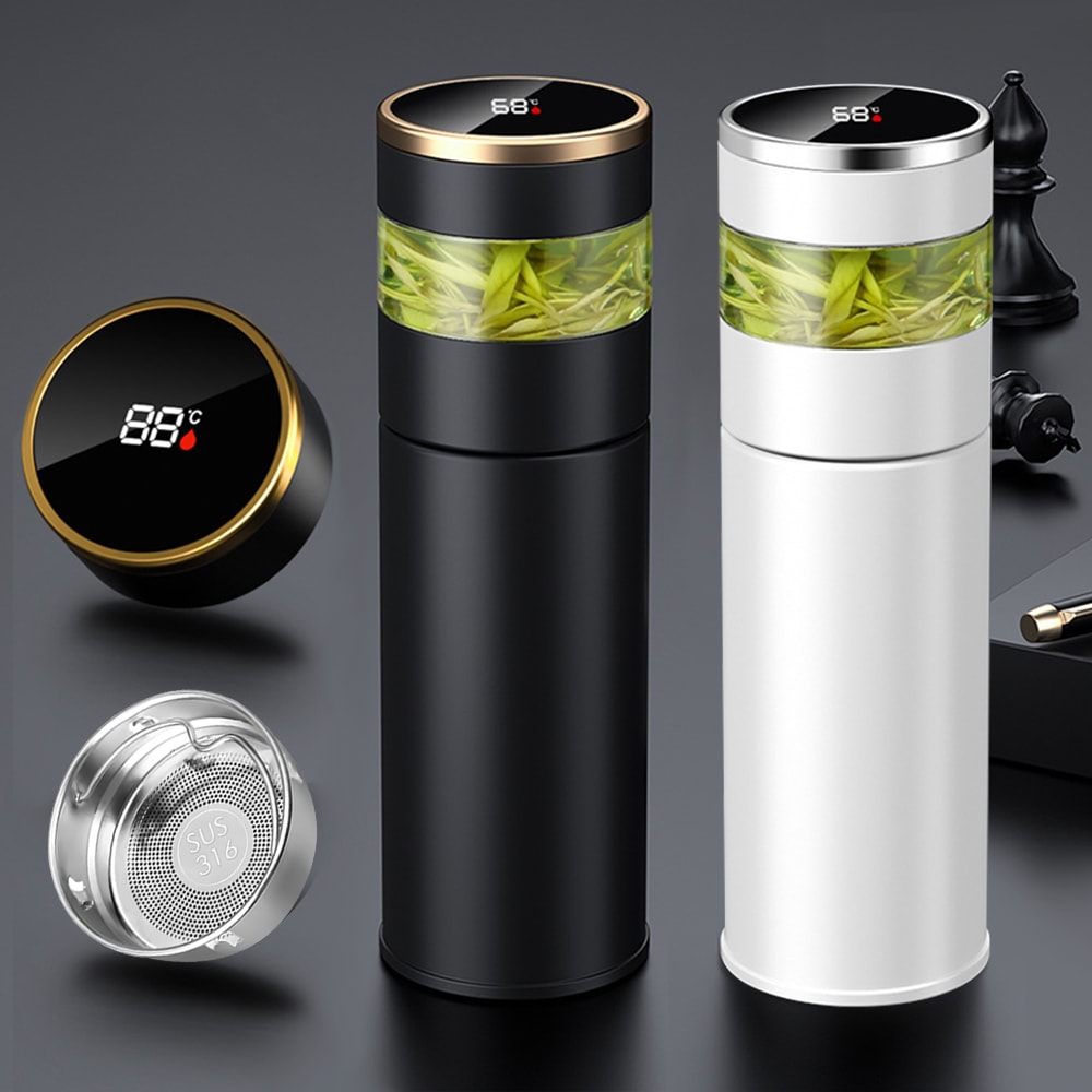 Stainless Steel Tea Thermos With LED Temperature Display 0
