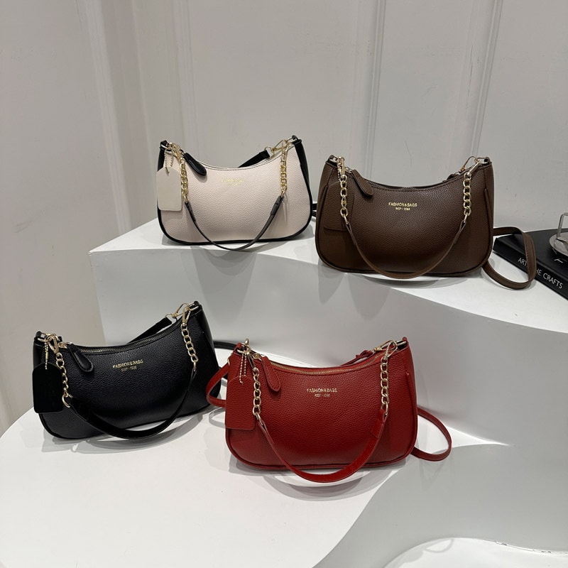 Light Luxury Cherry Pendant Shoulder Bag Elegant Casual Dumpling Design Underarm Bag For Women 4