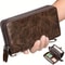 Premium Leather Wristlet Wallet For Men Stylish Business Clutch With Zippered Closure Cardholder P 0