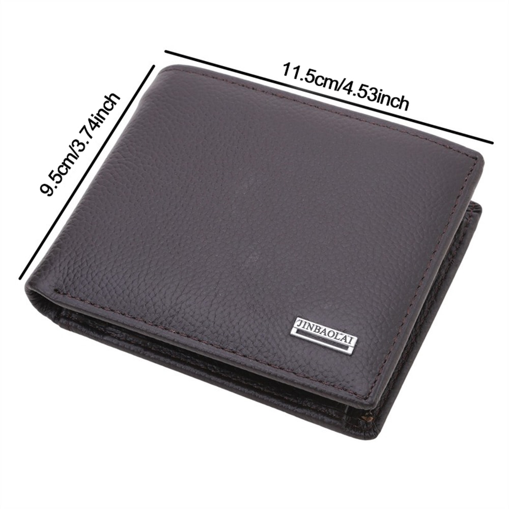 Vintage Leather Wallet For Men Genuine Leather Credit Card Holder With Coin Pocket Waterproof And C 3