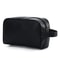 Mens PU Leather Cosmetic Organizer Bag Fashionable Zippered Travel Toiletry Handbag For Makeup Acc 0