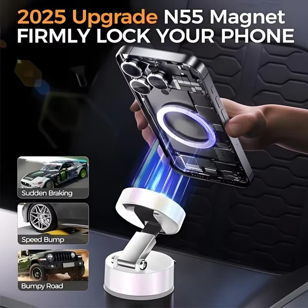 Ultra Strong Magnetic Car Phone Holder Foldable Universal Mount 1