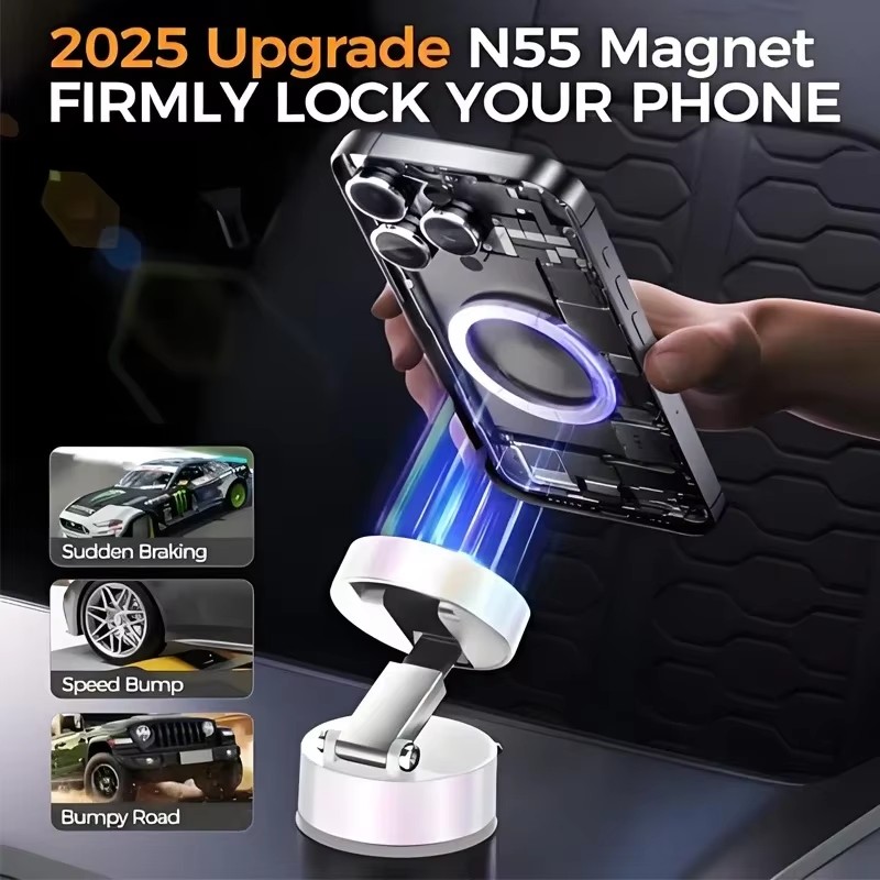 Ultra Strong Magnetic Car Phone Holder Foldable Universal Mount 1