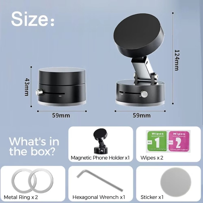 Ultra Strong Magnetic Car Phone Holder Foldable Universal Mount 3