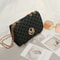 Womens Retro Monogram Chain Crossbody Bag Chic Black Square Design With Logo 2