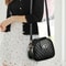 Women Stylish Black Crossbody Bag with Golden Tone Hardware Polyester Lining for Everyday Use Work and Travel