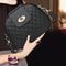 Women Stylish Black Crossbody Bag with Golden Tone Hardware Polyester Lining for Everyday Use Work and Travel