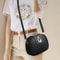 Women Stylish Black Crossbody Bag with Golden Tone Hardware Polyester Lining for Everyday Use Work and Travel