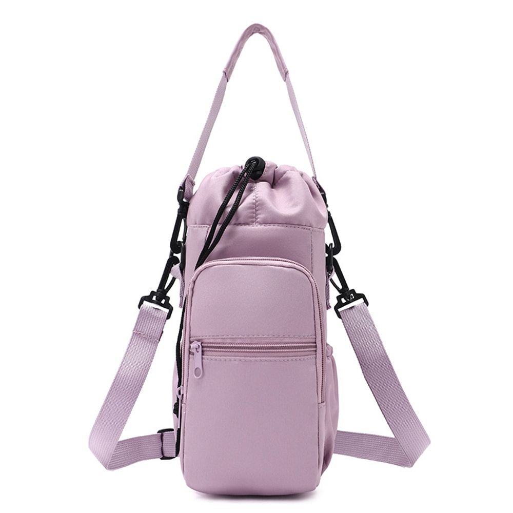 Portable Water Bottle Bag With Adjustable Strap Insulated Thermal Mug Cover With Phone Pocket For O 3