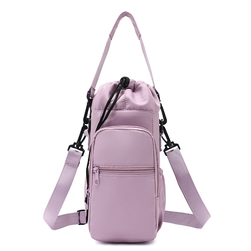 Portable Water Bottle Bag With Adjustable Strap Insulated Thermal Mug Cover With Phone Pocket For O 3