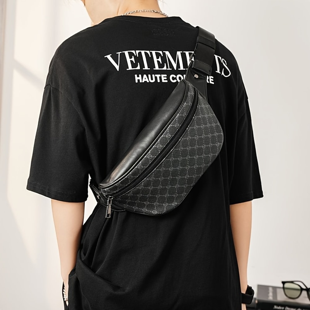 Multifunctional Chest Bag For Men Crossbody Sling Waist Pack For Sports Running And Short Trips 1