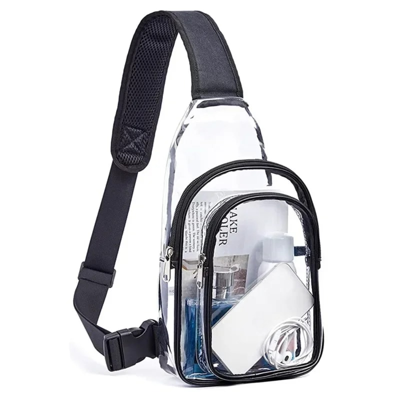 Waterproof Transparent Crossbody Sling Bag Casual Clear Chest Bag For Travel Outdoor Sports 1