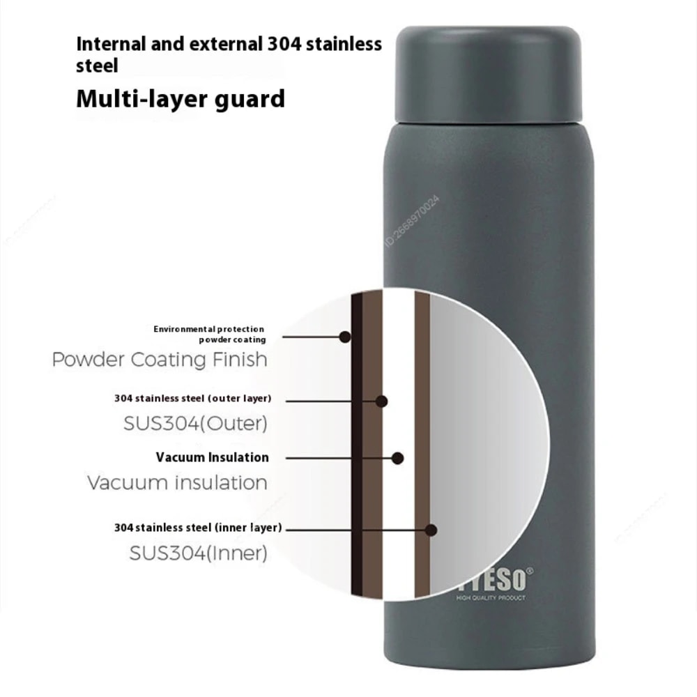 Compact Stainless Steel Insulated Water Bottle Perfect For Hydration With Slim Cute Design 1
